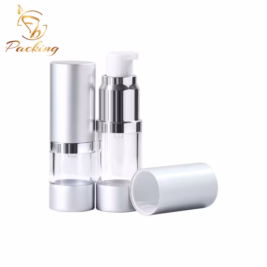 High Transparency as Material 5ml 10ml 15ml 20ml 30ml Airless Pump Bottle with Aluminum Material Pump and Cap