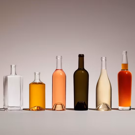 500 ml 750 ml 1 litre Unique Antique vert clair foncé Bordeaux Bourgogne bouteille en verre de vin Champagne bouteille de vin mousseux