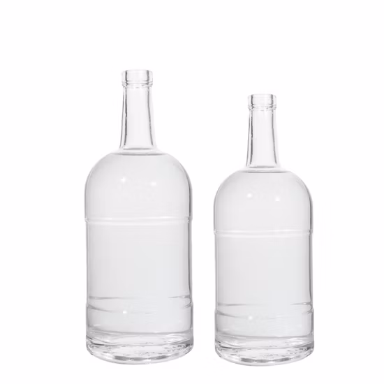 Bouteille en verre d'emballage vide pour brandy ou whisky 750 ml avec bouchon en verre